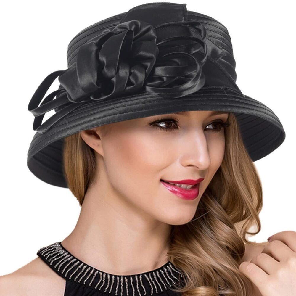 9813 Women Derby Church Dress Bucket Hat Fascinators Bridal Tea Party
